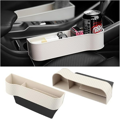 Carbon Fiber Car Seat Organiser with Cup Holder