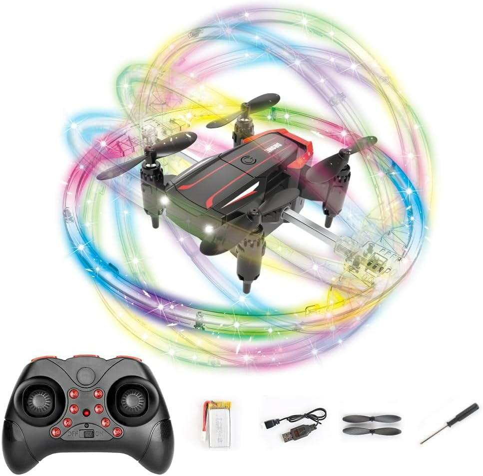 Cool Led Drone 360Degree Roll Colorful Luminous Ball Stunt Tumbling Quadcopter Toy BK8