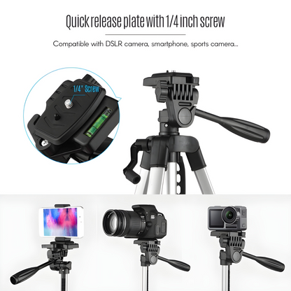 3366 Multi-Functional Professional Lightweight Portable Tripod Stand For Mobile Phones And Cameras