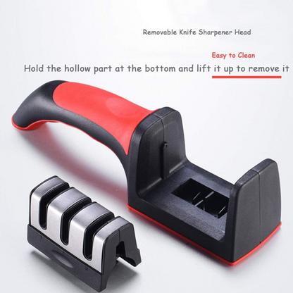 Premium Knife Sharpener, with 3-Stage Blades Sharpener Stone