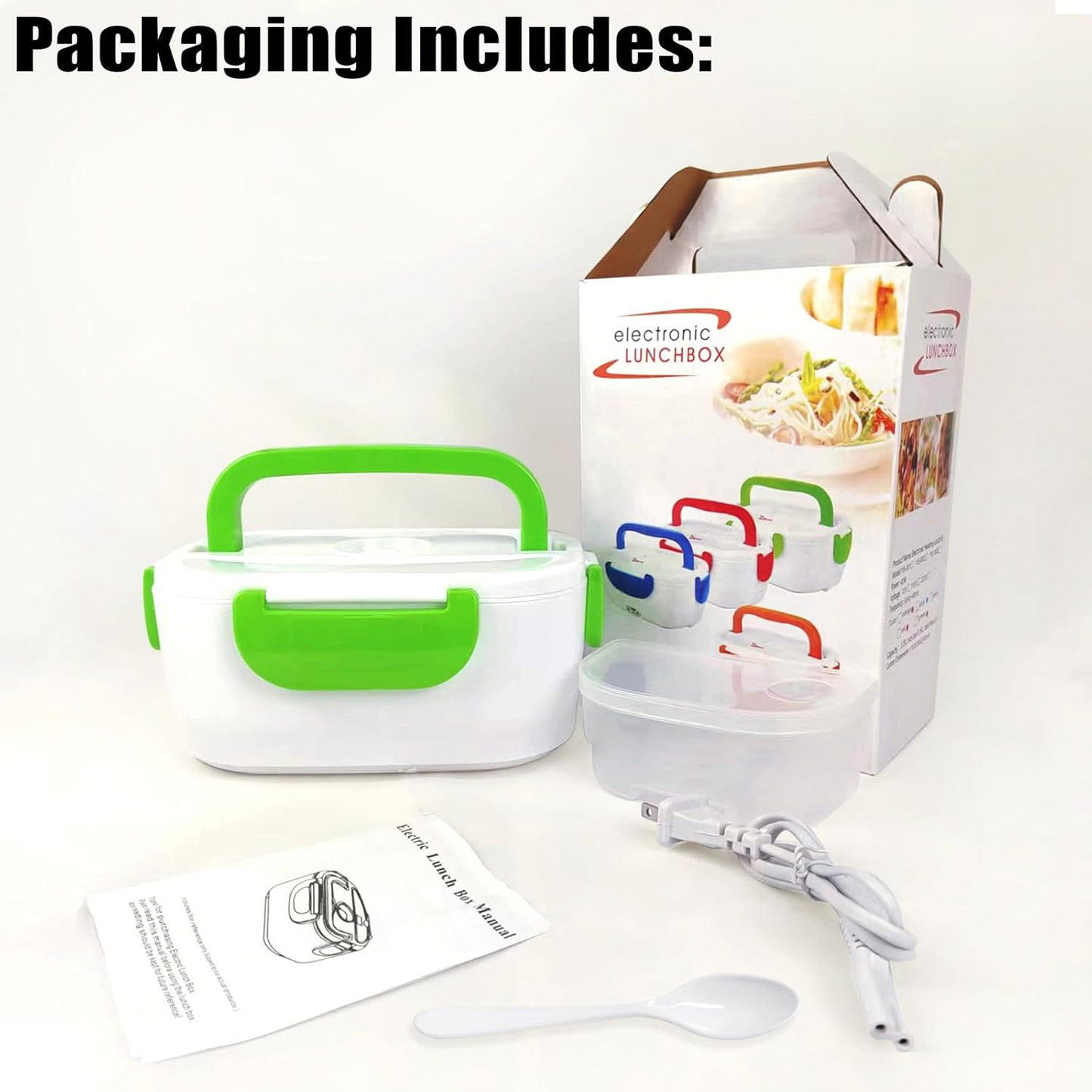 Electric Lunch Box – Portable Food Warmer for Work & Travel - Green