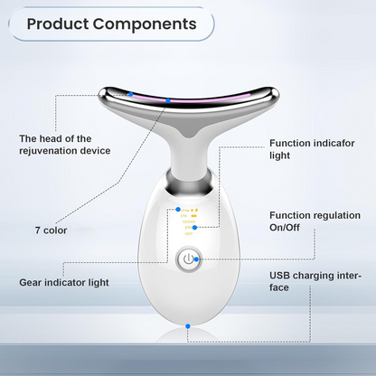 3 in 1 Vibration Face & Neck Massager – Triple-Action Anti-Wrinkle Device for Skin Tightening, Lifting & Smoothing