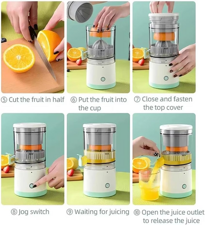 Portable Rechargeable Electric Citrus Juicer Hands-Free