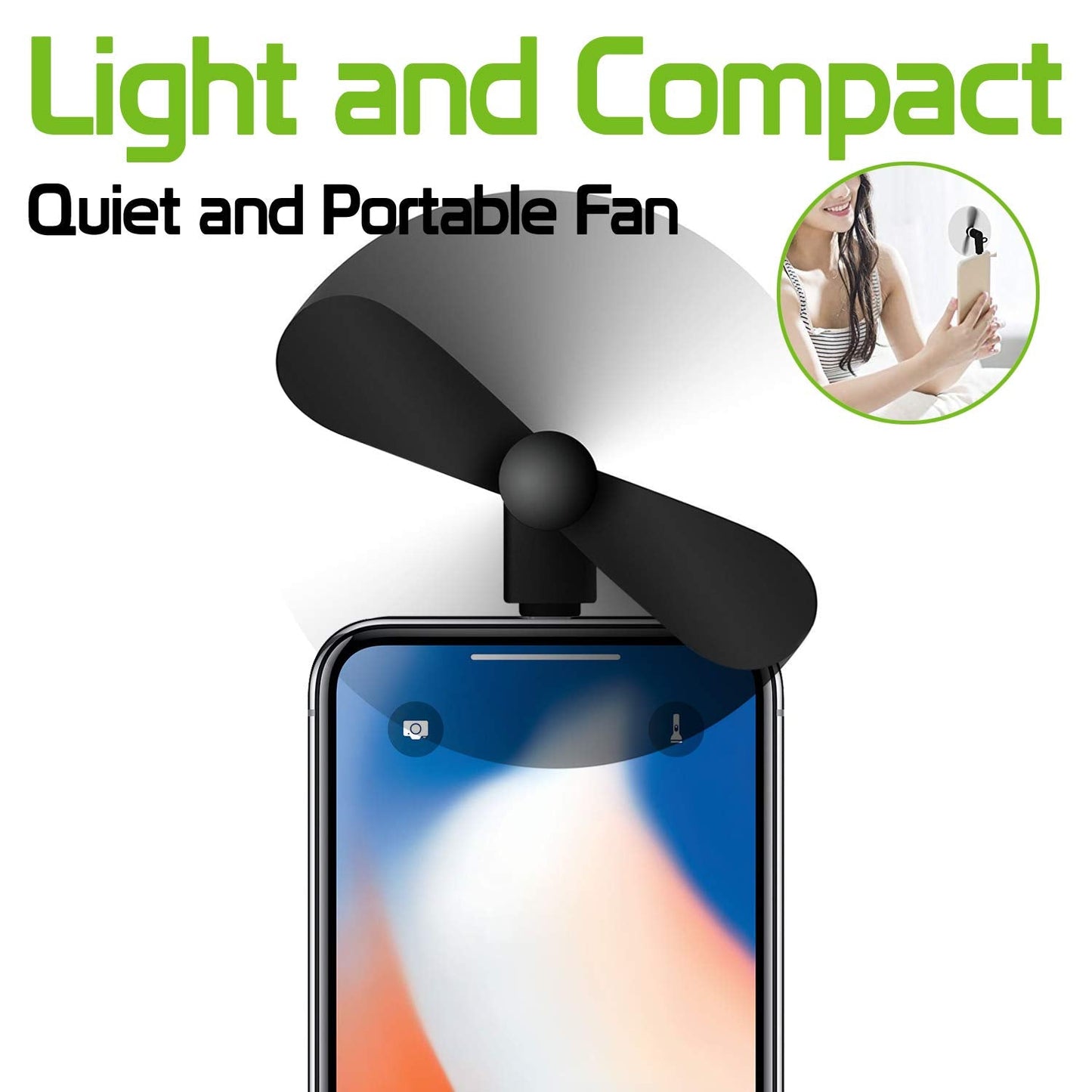 Portable Mini Phone Fan For Iphone / TypeC / Sumsung