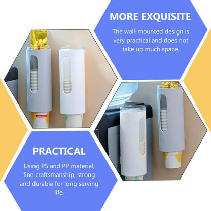Cup Dispenser, Wall Mount Bathroom Cup Holder