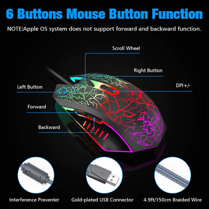MEETION M930 Gaming Mouse Wired With RGB Chroma Backlit