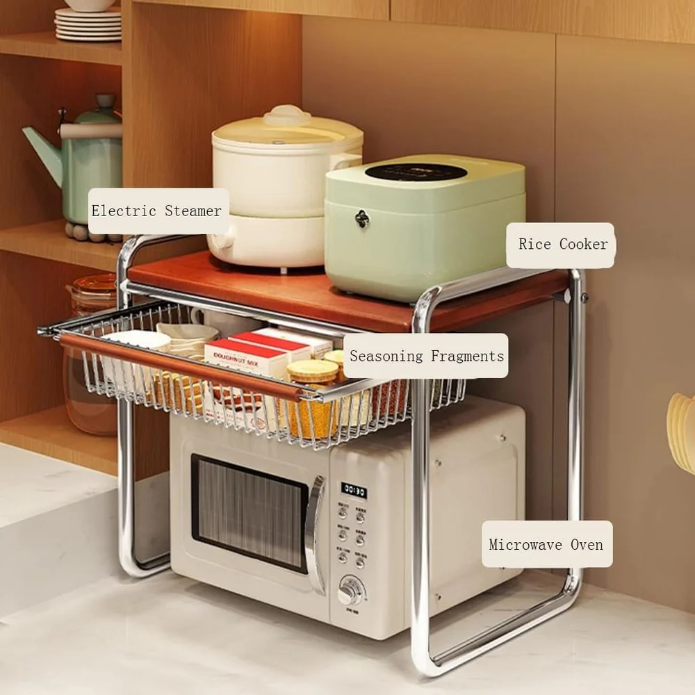 Microwave Stand Kitchen Organizer