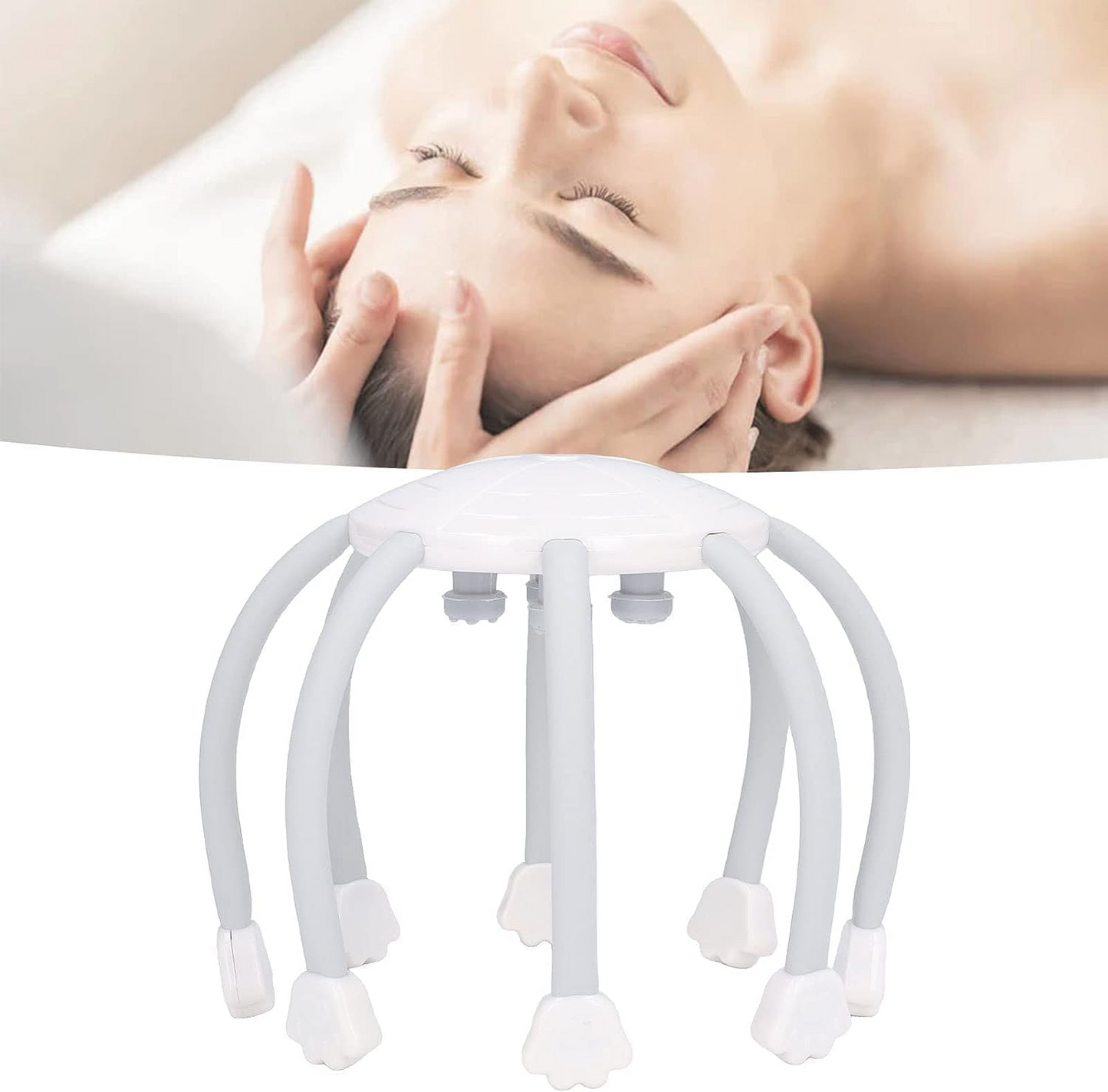 Portable Black Electric Head Massager – Hands-Free Stress, Headache & Pain Relief