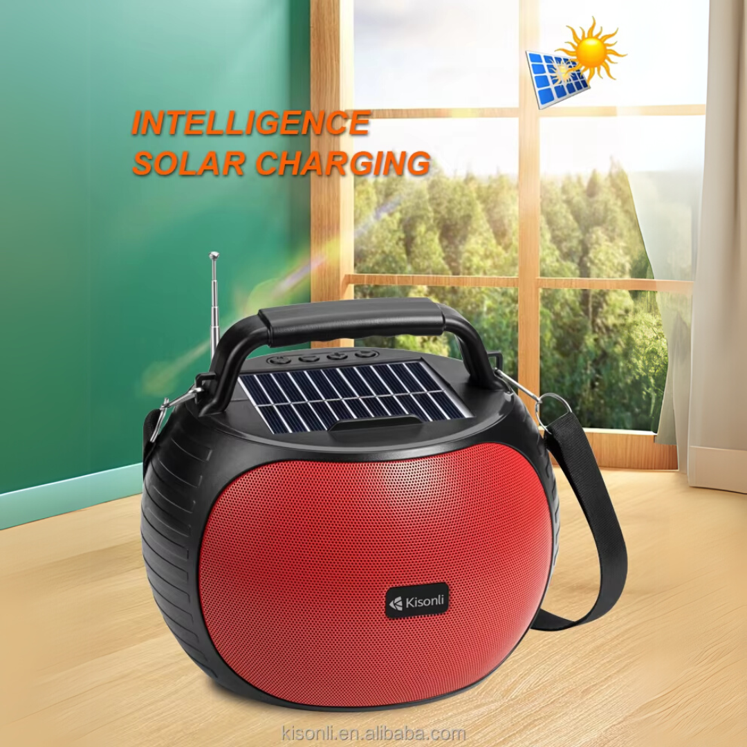 Kisonli SC22 Portable 10W Solar Power Stereo Speaker