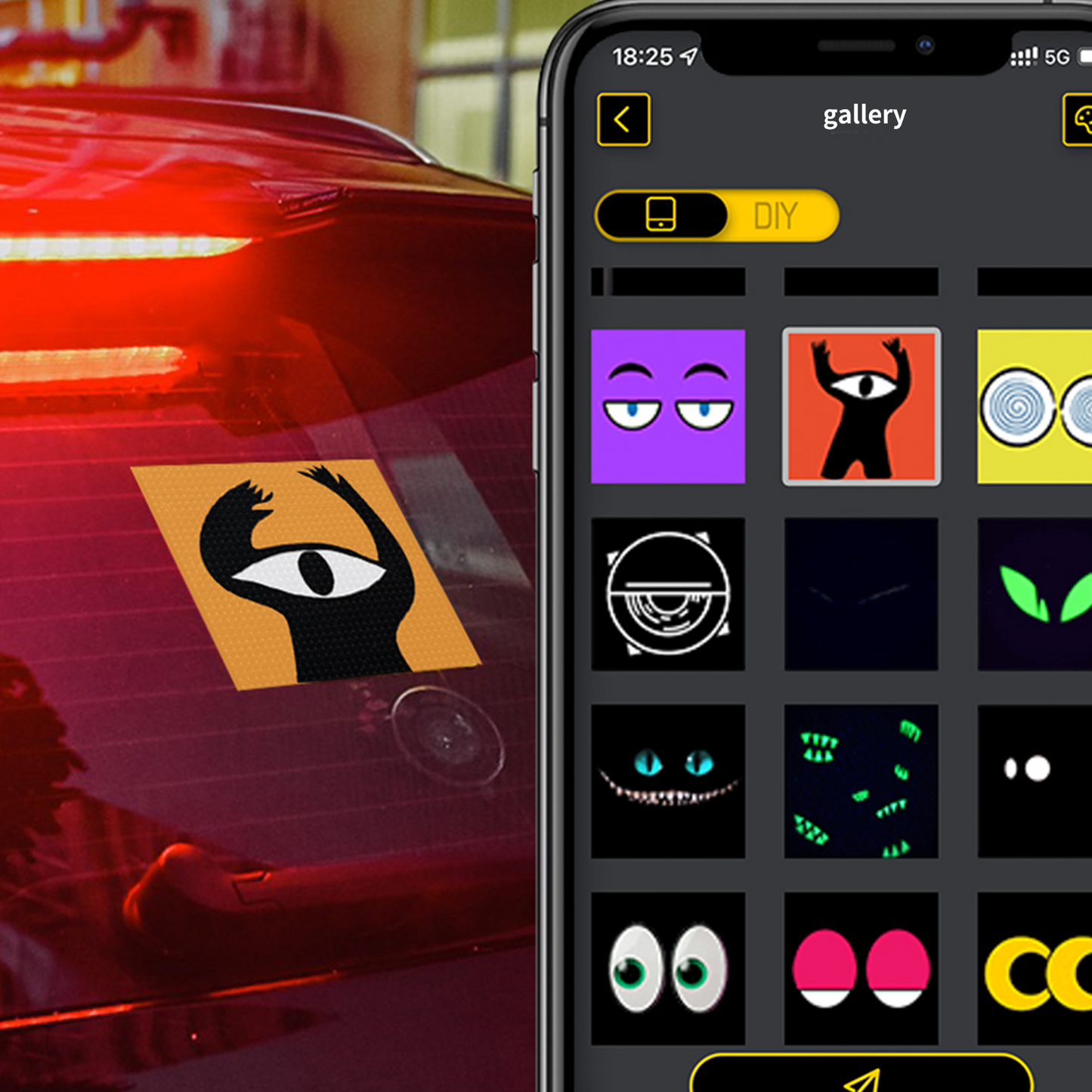 Car LED Smart Screen APP Control Full Color LED Screen Panel