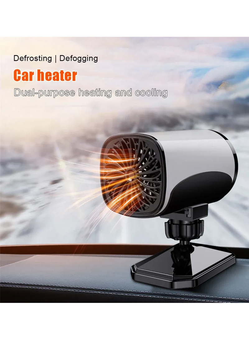 12V 150W Universal Portable Electronic Car Heater Fan 360° Rotatable Car Windshield Defogger