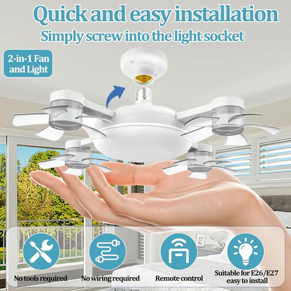 Silent F4 Led Ceiling Fans with Lights and Remote 3 Level