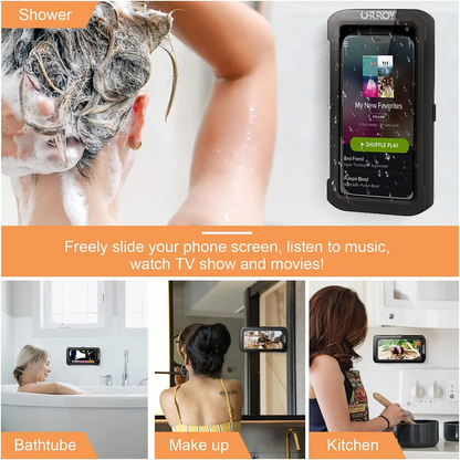 Shower Phone Holder [360° Rotation], Waterproof Wall Mount Shower Phone Case