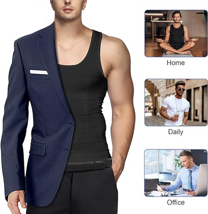 Compression Shirts for Men Shapewear Vest Body Shaper Abs Abdomen Slim Tank Top Undershirt