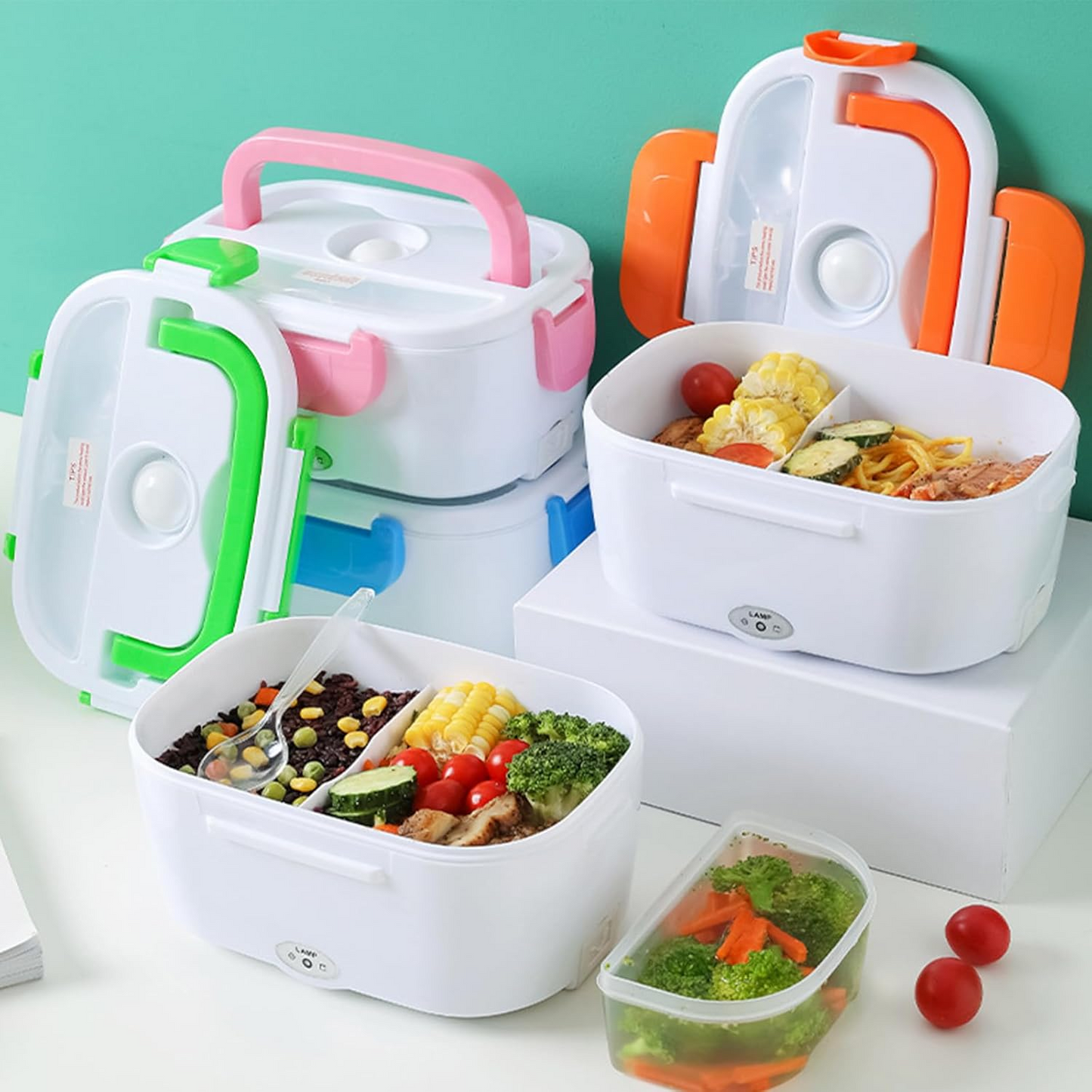 Electric Lunch Box – Portable Food Warmer for Work & Travel - Green