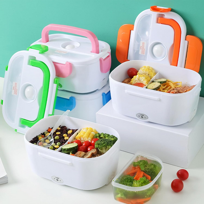 Electric Lunch Box – Portable Food Warmer for Work & Travel - Green
