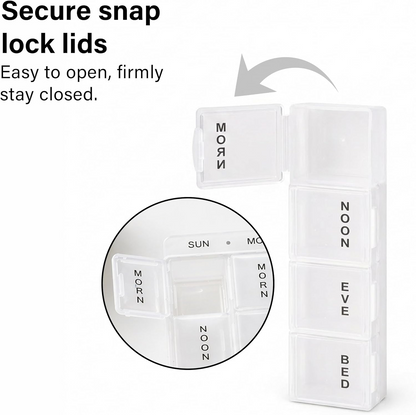 7 days clear pill organizer