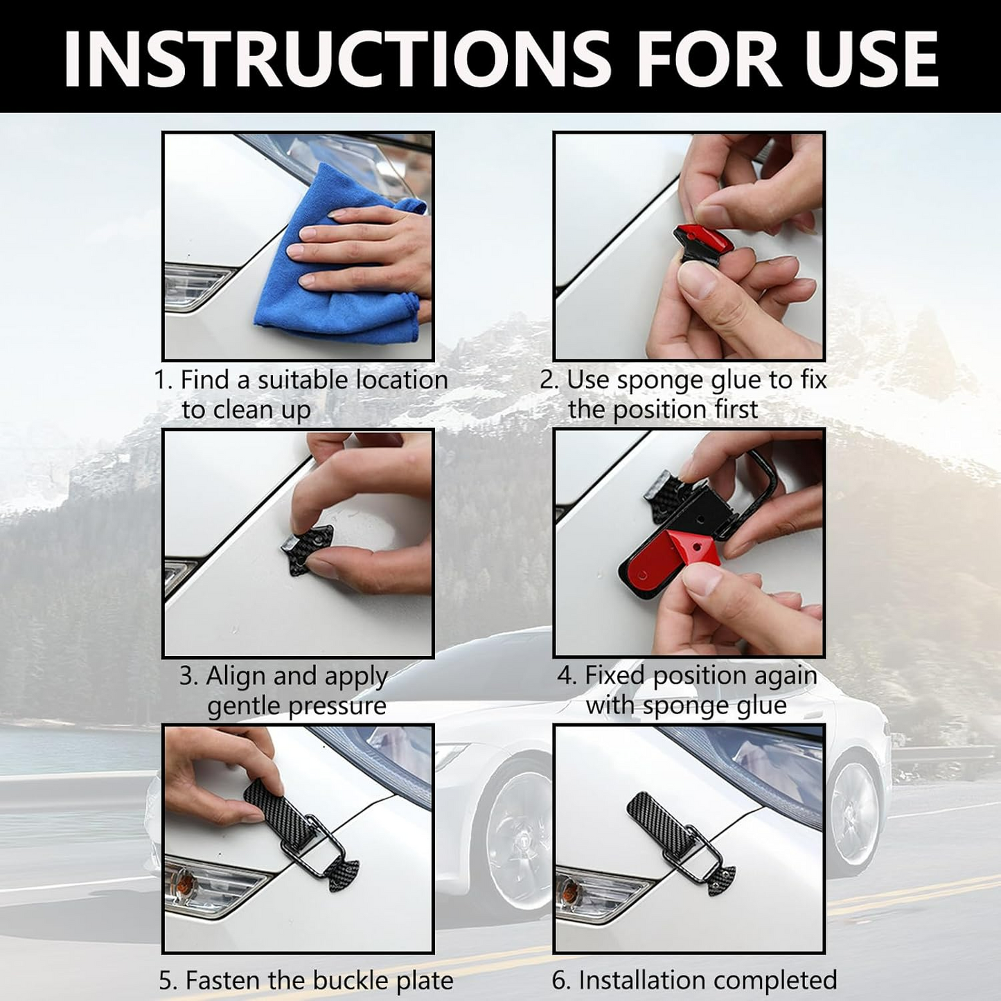 2PCS Colorful Stainless Steel Bumper Quick Release Fasteners – Universal Front & Rear Car Clips