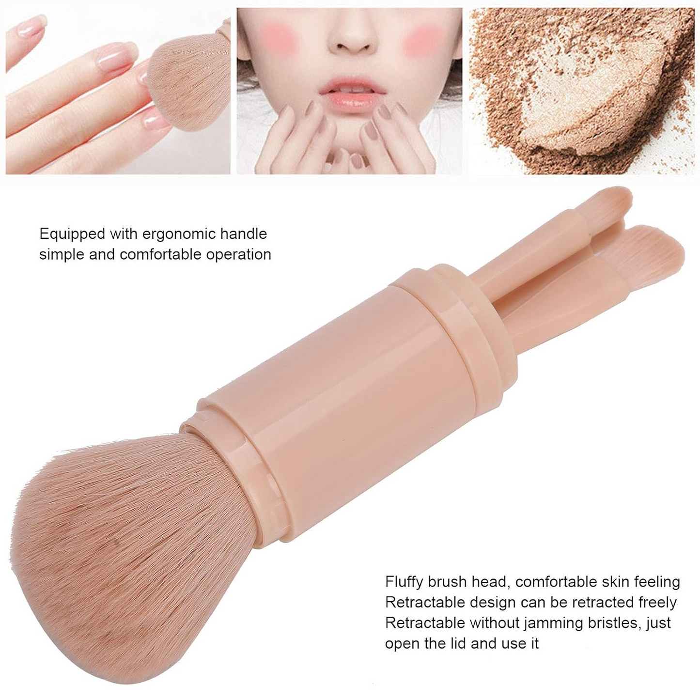 4-in-1 Portable Makeup Brush Set