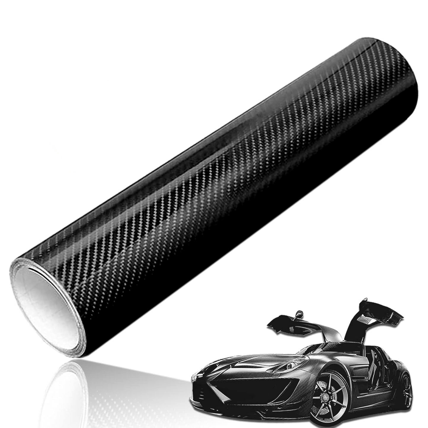 7D Carbon Fiber Vinyl Wrap, Self Adhesive Film, Waterproof Wrap Roll