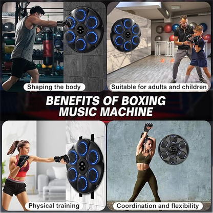 Professional Bluetooth Music Boxing Machine with LED Lights With Gloves