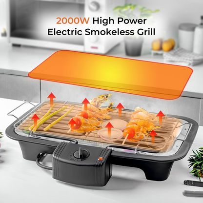 RAF Electric Barbecue Grill R5301 - 2000W Indoor/Outdoor Grill Machine