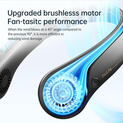 Portable Neck Fan – Hands-Free Bladeless Wearable Fan with Rechargeable Battery