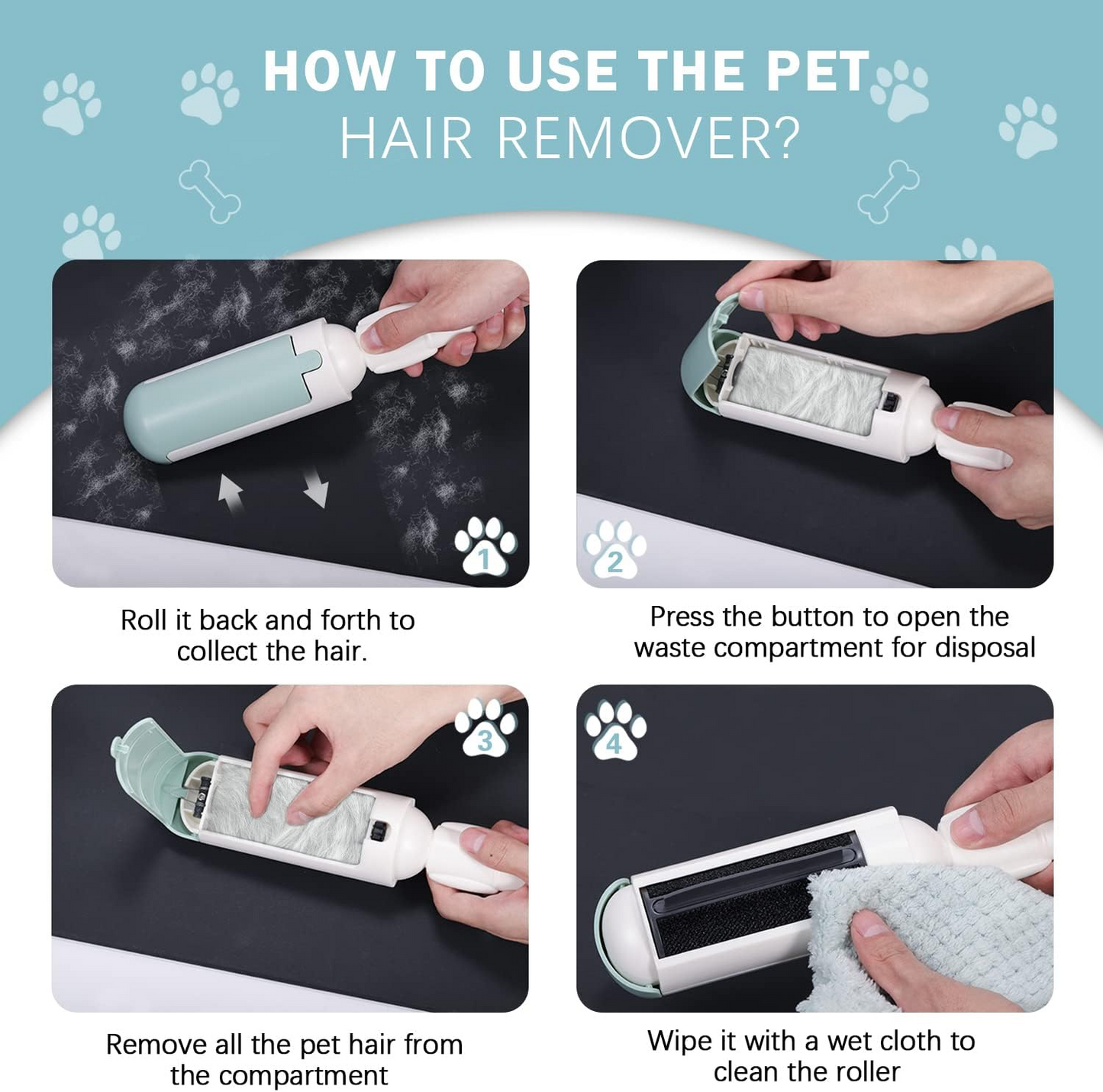 Reusable Pet Hair Remover Roller