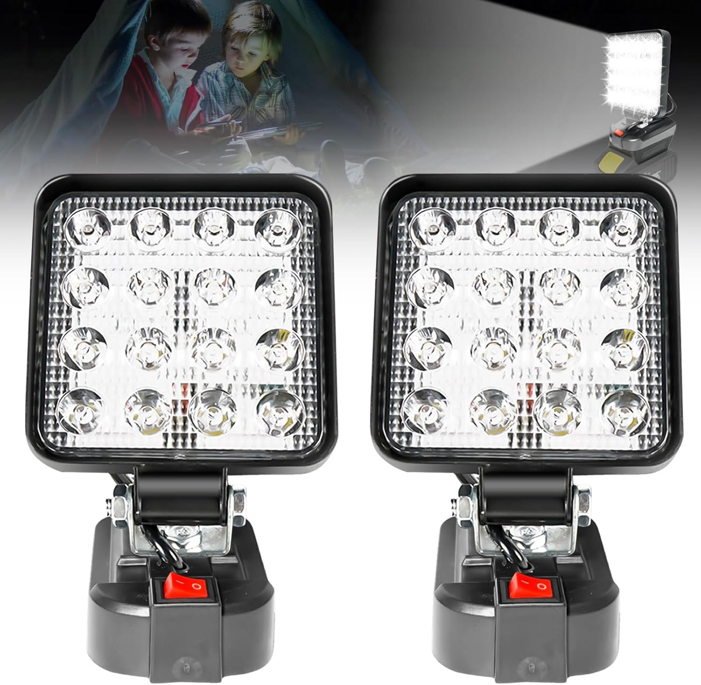 LED Work Light Battery Portable - Lamp Multifunctional Spotlight Torch