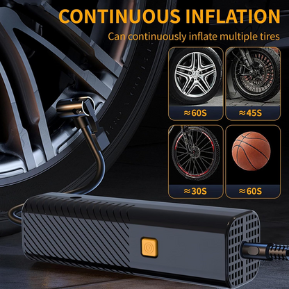 Tire Inflator Portable Air Compressor - Air Pump for Car Tires with Tire Pressure Gauge MK-322