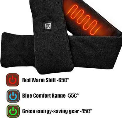 Electric Heated Scarf - Pro Electric Heated Scarf with 3 Heating Levels USB Rechargeable Heating Scarf