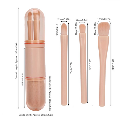 4-in-1 Portable Makeup Brush Set