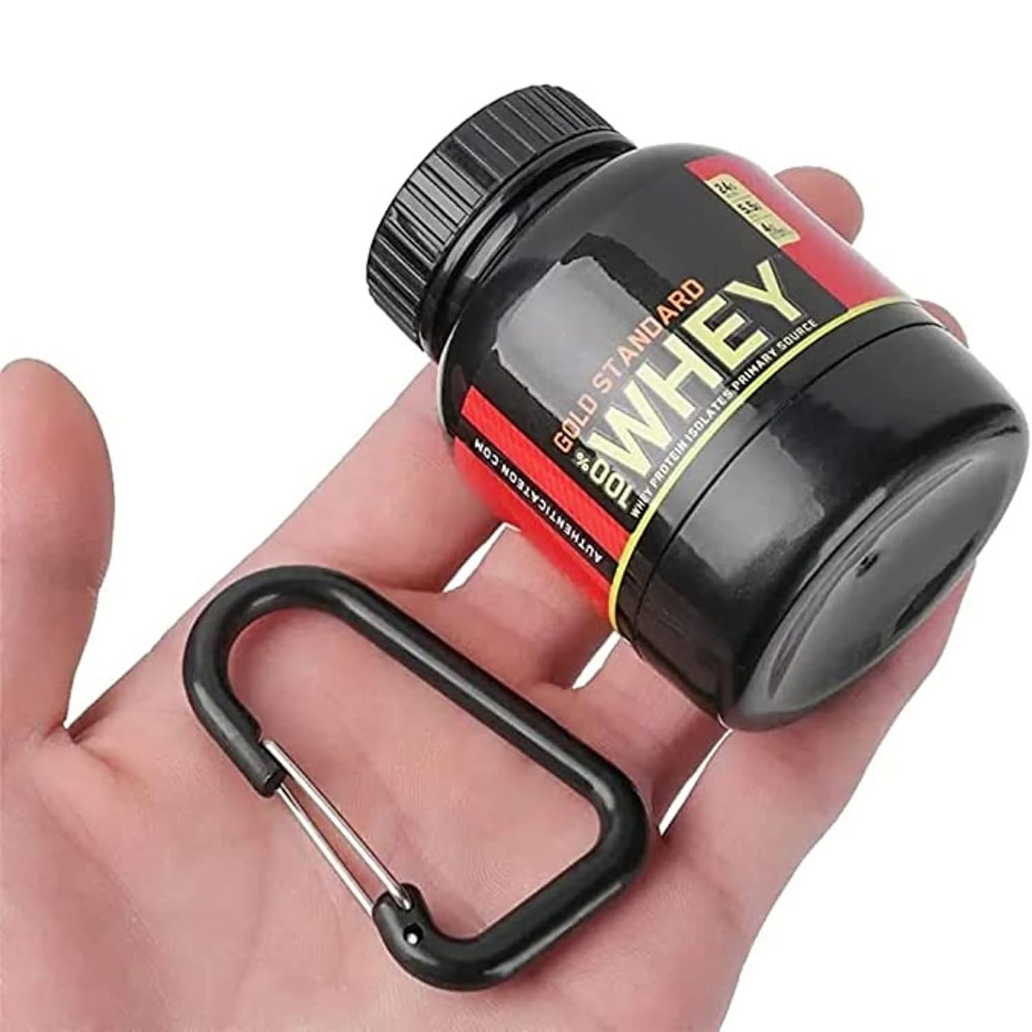 Protein Powder Container – Portable 30ml Supplement Dispenser with Keychain | Easy-to-Use for Gym, Fitness & Travel