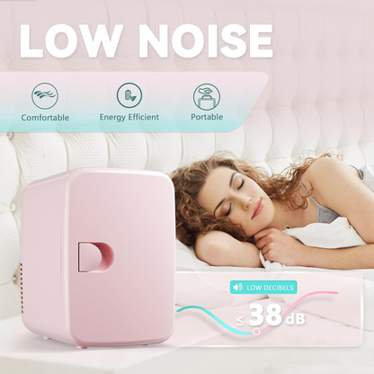 Mini Fridge - Portable Cooler & Warmer for Skincare, Drinks, Food