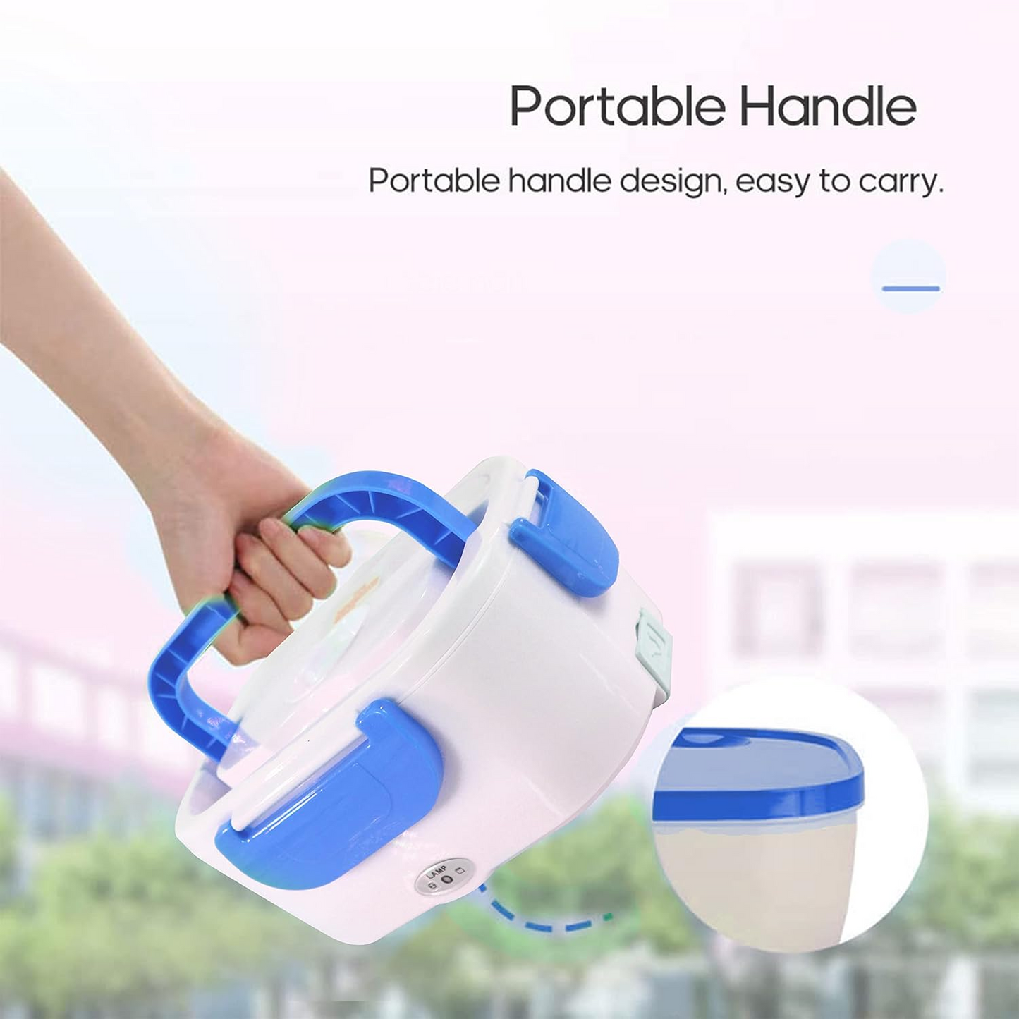 Electric Lunch Box – Portable Food Warmer for Work & Travel - Green