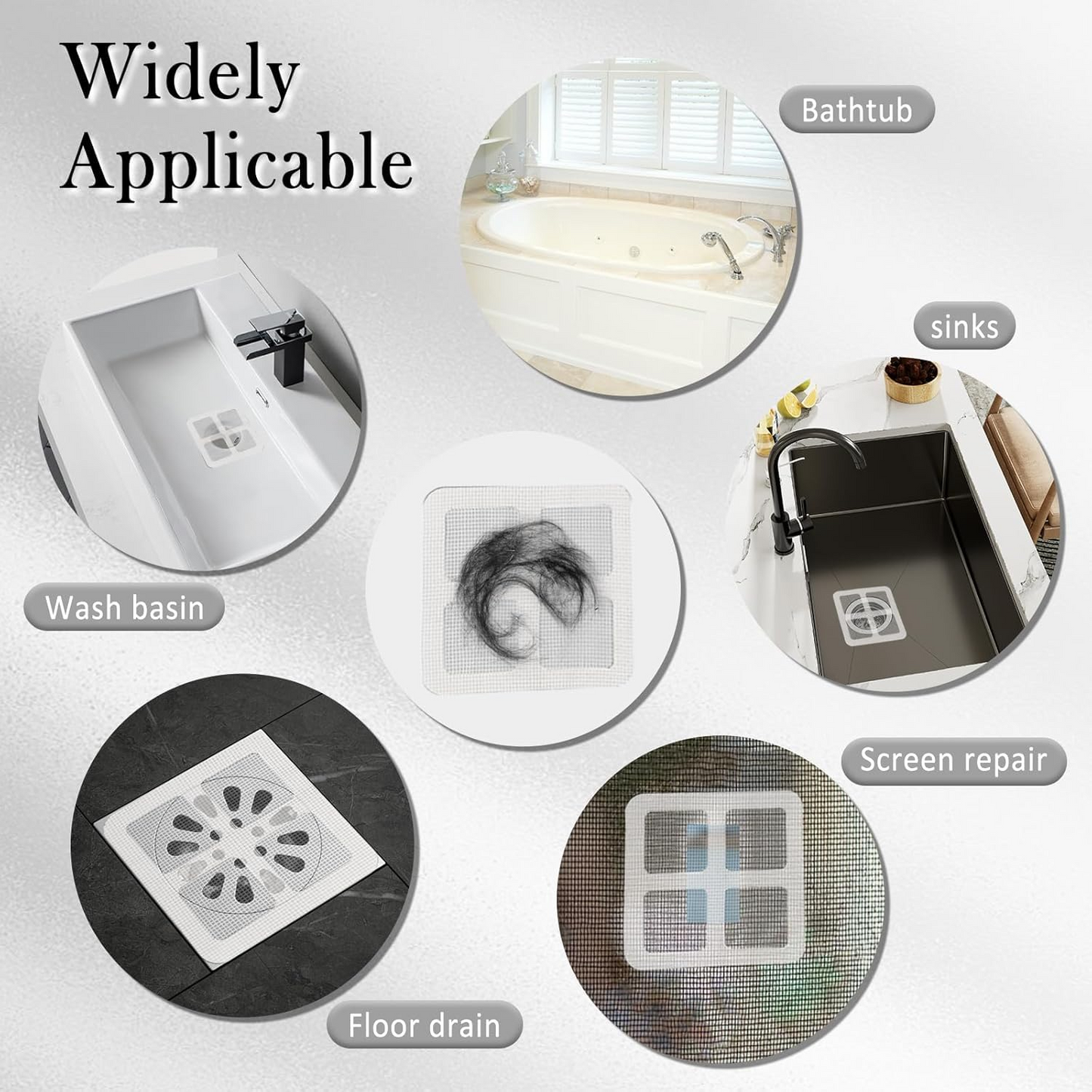 Set of 10 Anti-Clog Mesh Drain Filter – Hair & Insect Resistant Bathroom Screen