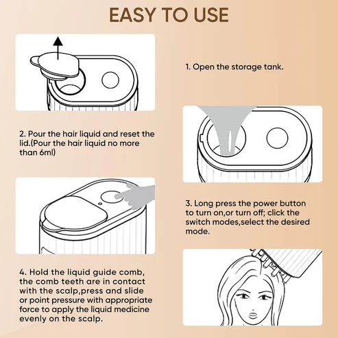 2 in 1 Electric Hair Oil Applicator and Scalp Massager