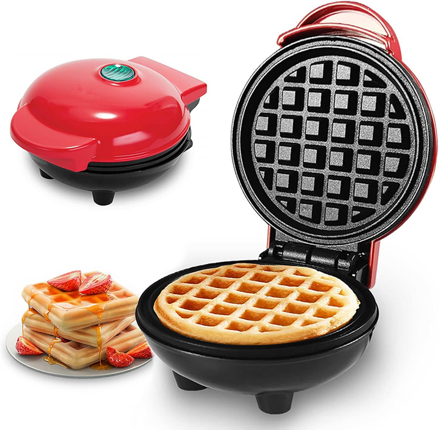 Round Non Stick Mini Waffle Maker
