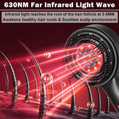 Laser Therapy Hair Growth Comb – Electric Scalp Massager & Hair Oil Applicator Waterproof