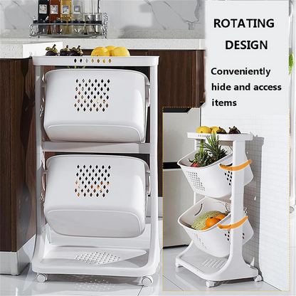 Portable Stackable Storage Baskets 2 Layer