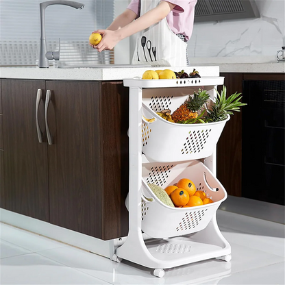 Portable Stackable Storage Baskets 2 Layer