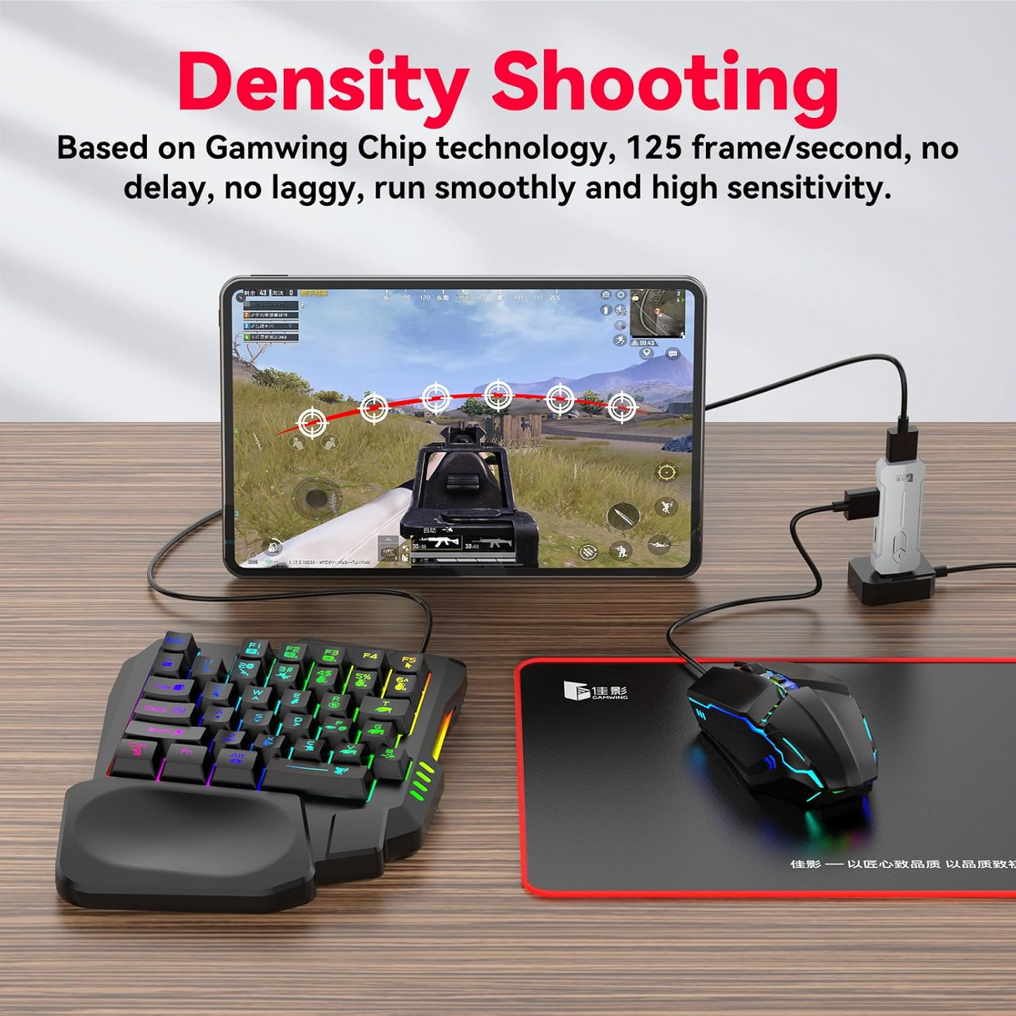 OEM 4-IN-1 Mobile Gaming Combo: Keyboard, Mouse, Converter, Stand