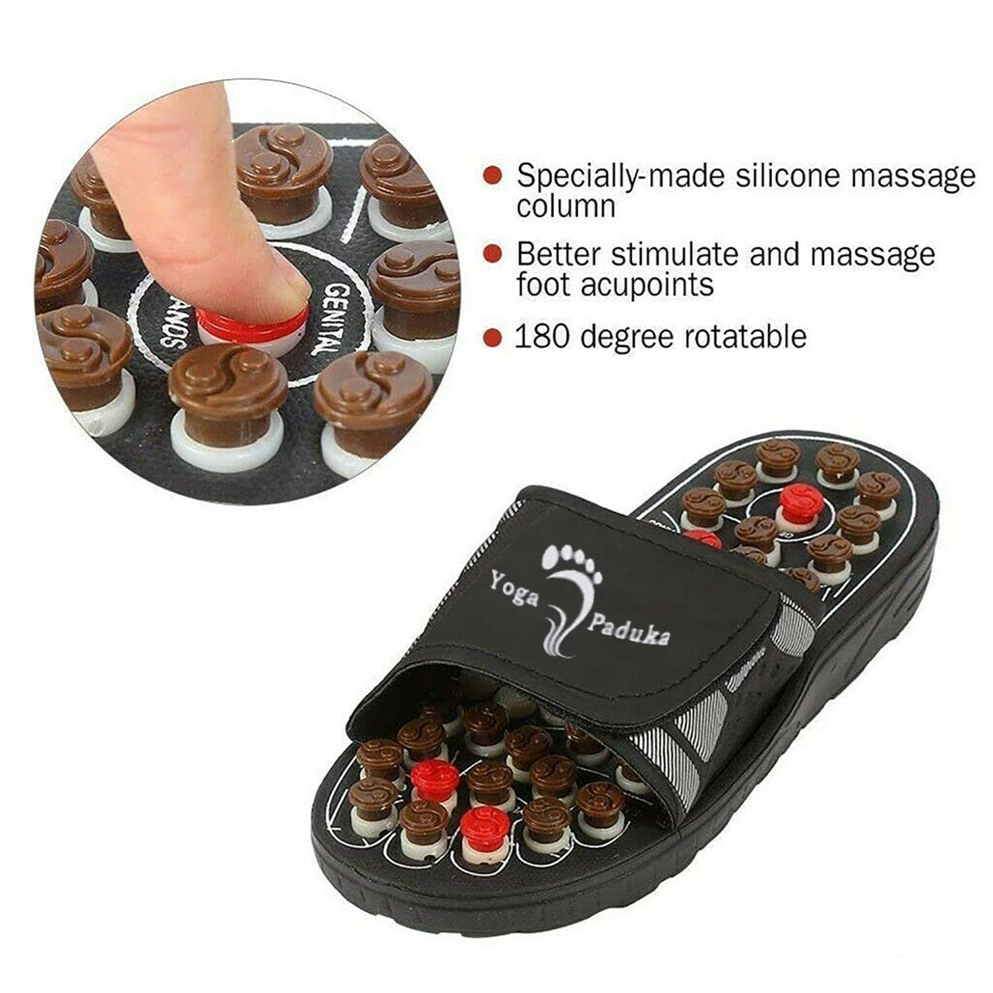 Unisex Acupressure Therapy Slippers – Pain Relief Foot Massager Sandals for Blood Circulation & Relaxation