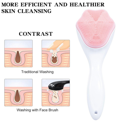 Silicone Face Scrubber – Exfoliating Facial Cleansing Brush for Pores & Blackhead Removal