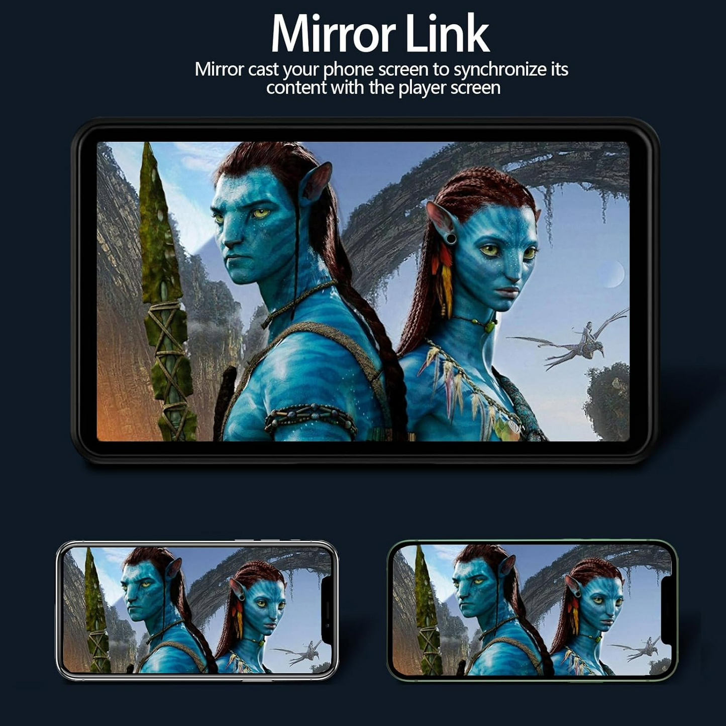 Wireless Car Radio Stereo Apple Carplay AirPlay & Android Auto with Backup Camera