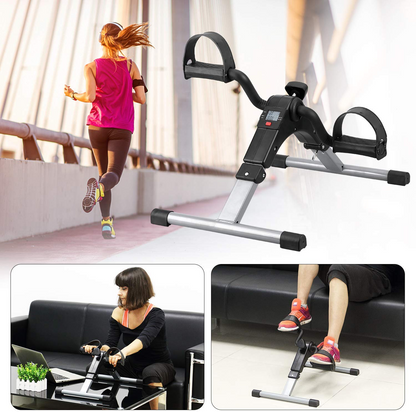 Sport Foldable Pedal Exerciser, Stationary Under Desk Exercise Equipment Arm/Leg/Foot Peddler Exercise