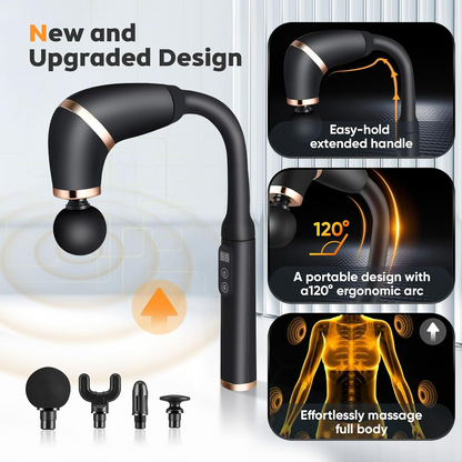 Deep Tissue Massage Gun with Upgraded Extension Handle