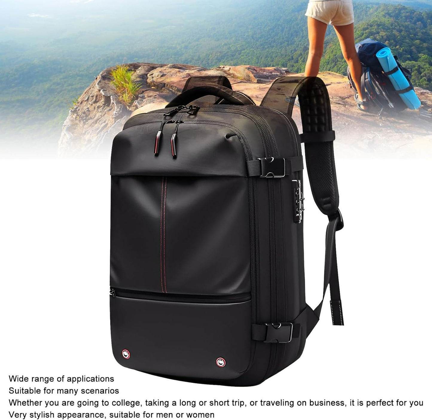 Vacuum Compression Travel Backpack with Pump – Space Saver Bag for Camping & Luggage