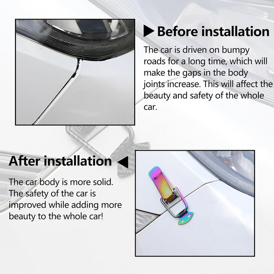 2PCS Colorful Stainless Steel Bumper Quick Release Fasteners – Universal Front & Rear Car Clips