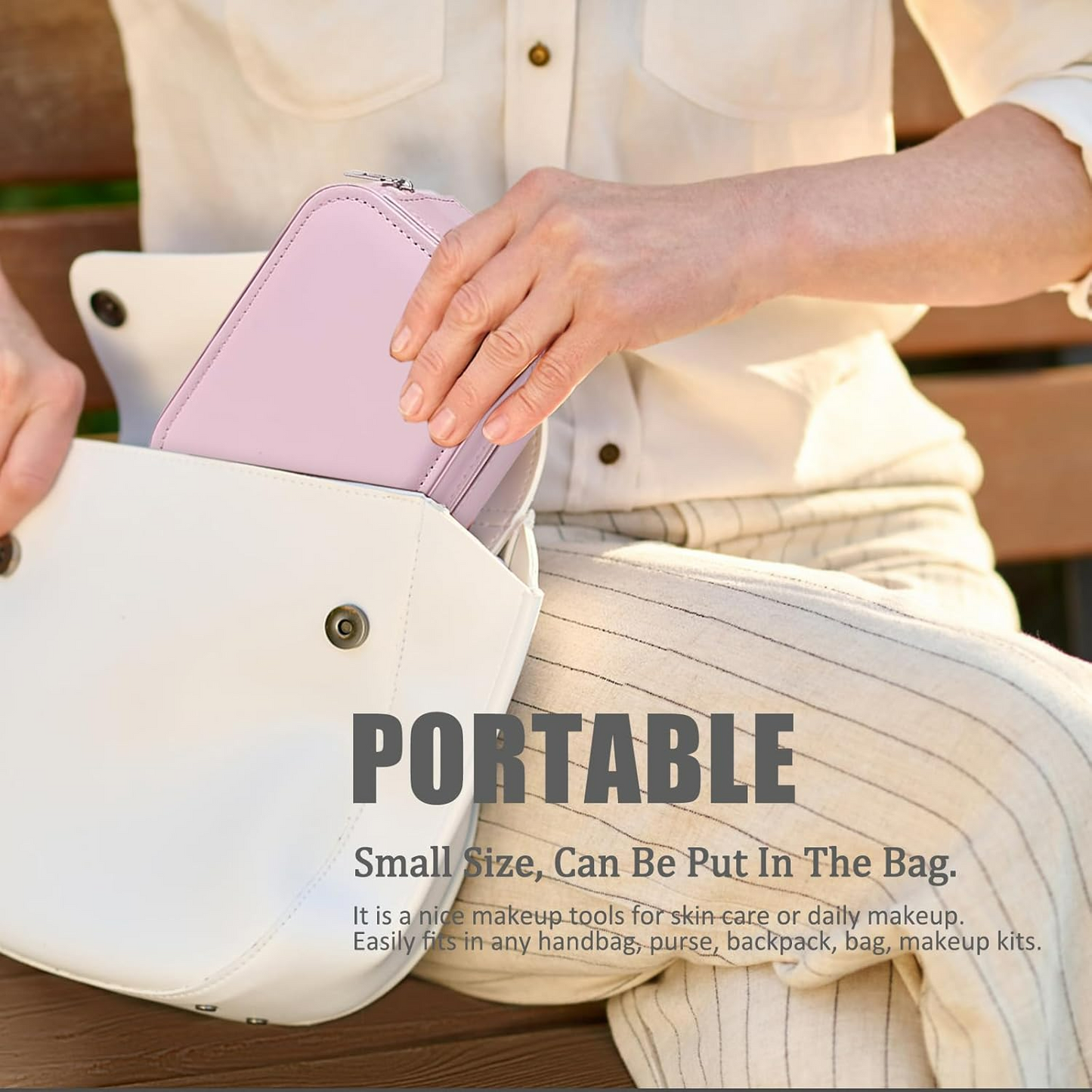 Travel Size LED Mirror & Beauty Makeup organiser Case